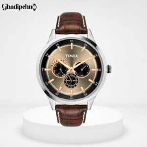 Timex Fashion Men's Grey Dial Round Case Multifunction Function Watch -TW000T309