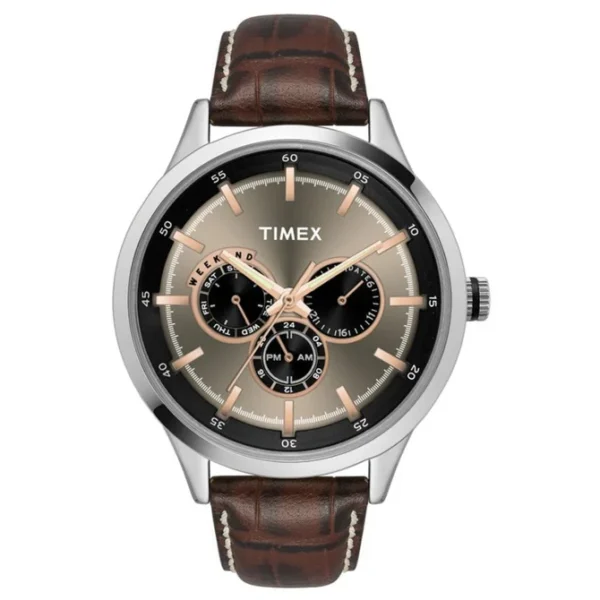 Timex Fashion Men's Grey Dial Round Case Multifunction Function Watch -TW000T309 - Image 2
